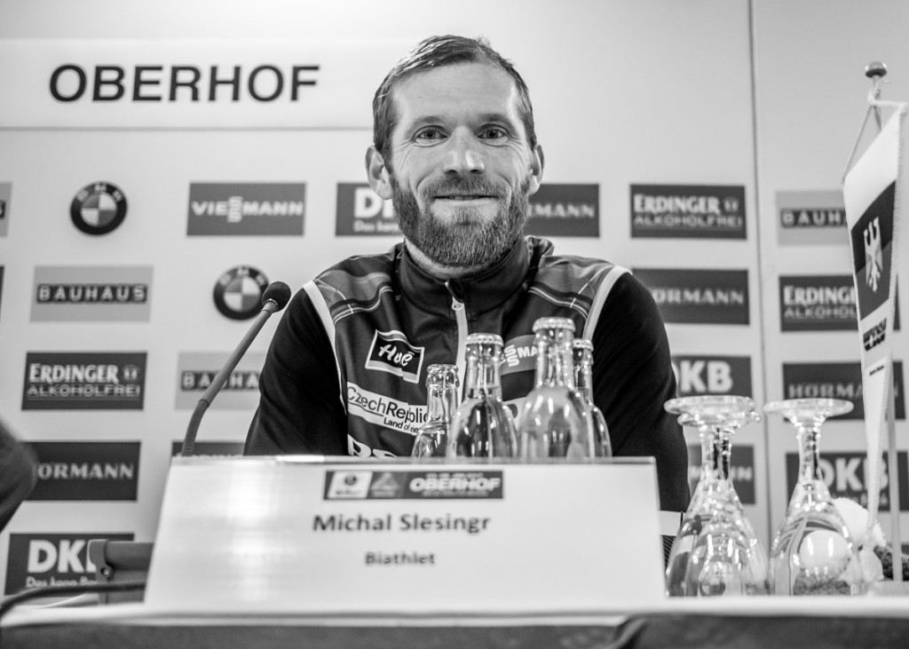 Michal Šlesingr se na tiskové konferenci nezalekl ani dotazů na doping, proti kterému aktivně bojuje. 