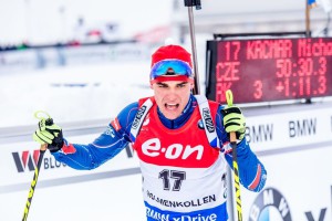 Michal Krčmář v cíli závodu na 20 km. Foto: Český biatlon, Petr Slavík