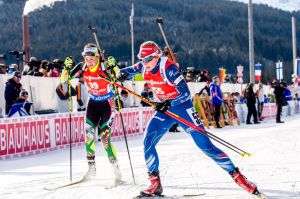 "jsem maximálně spokojená, že jsem začala dělat biatlon. Fascinuje mě, že do posledních metrů nemá nikdo nic jisté." Foto: Český biatlon, Petr Slavík